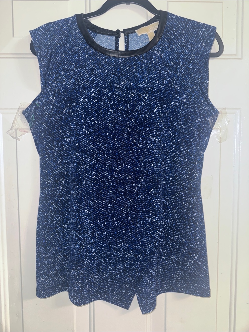 Michael Kors Navy Speckled Sleeveless Top